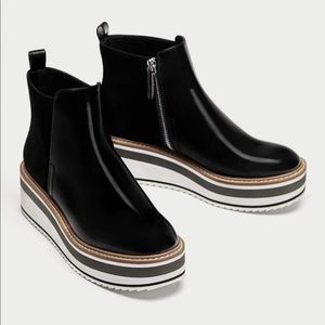 Zara Chelsea platform boot